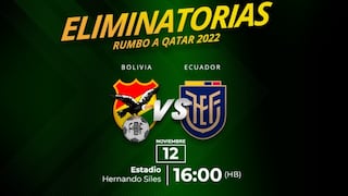 Bolivia vs. Ecuador: conoce las alineaciones confirmadas para el duelo por Eliminatorias Qatar 2022