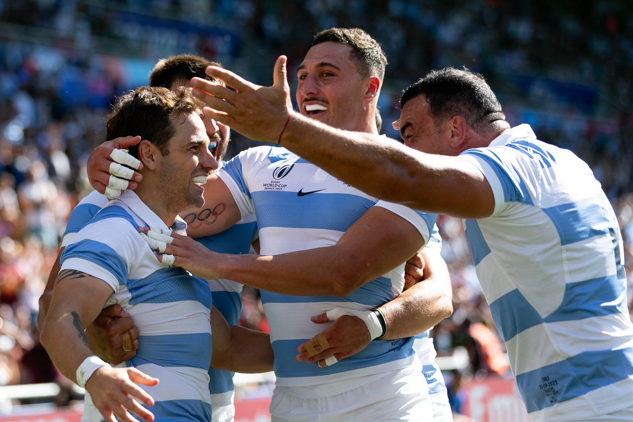 Los Pumas derrotaron 59-5 a Los Cóndores por el Mundial de Rugby desde el Estadio de la Beaujoire