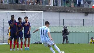 Directo al ángulo: Alejandro Garnacho y su golazo de honor para Argentina ante Francia