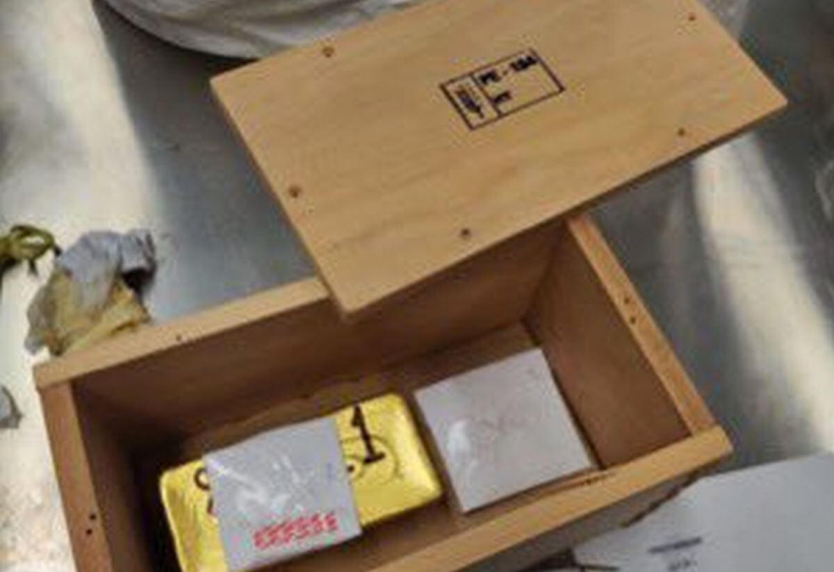 El material aurífero, con un peso total de 34.447.3 kg. Foto: Gob.pe