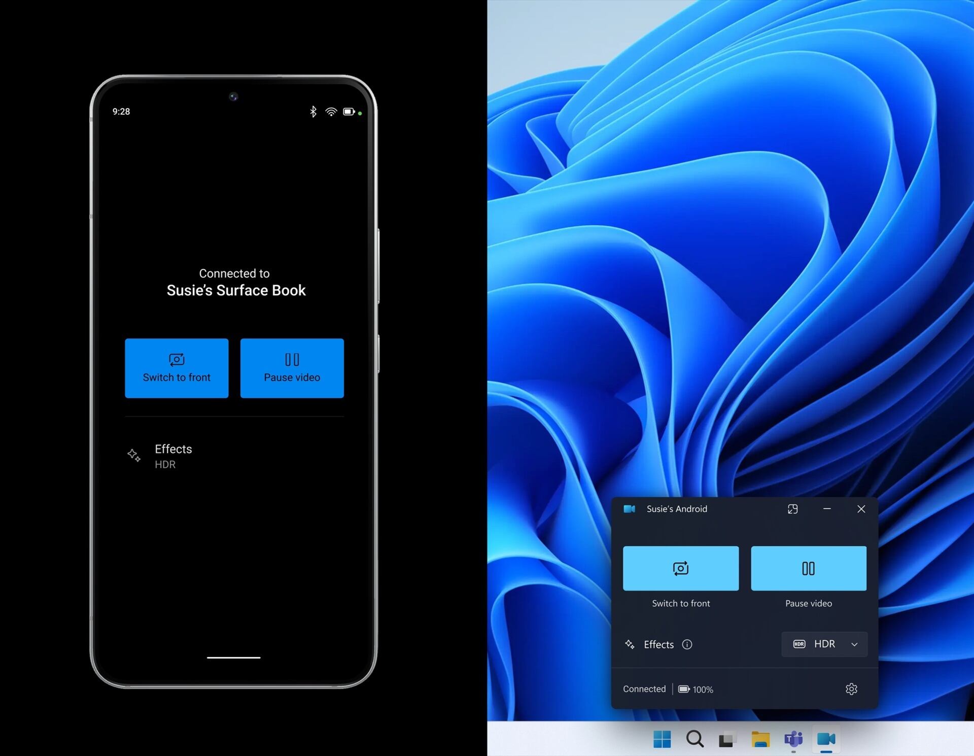La nueva función para utilizar un 'smartphone' Android como 'webcam' en PC con Windows 11.