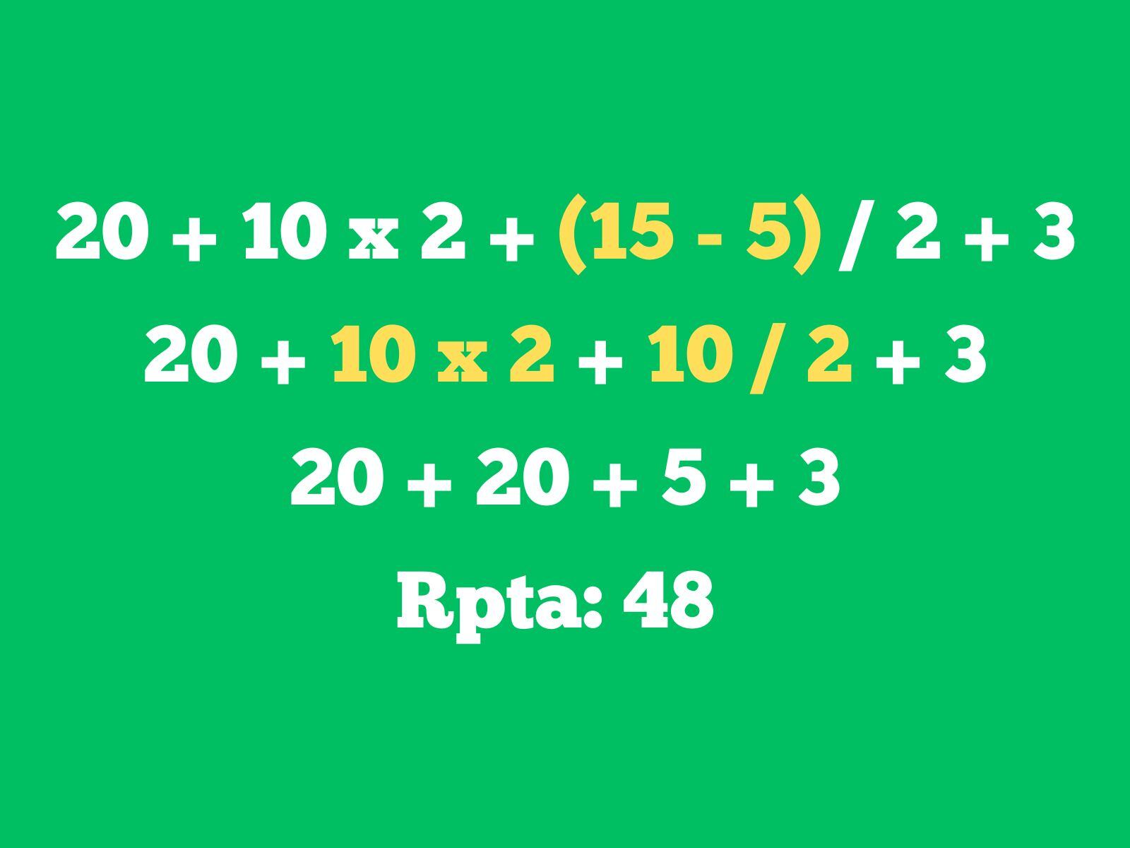 Reto matemático: Mira con atención y descubre cómo debiste solucionar este problema matemático. (Creación: Mag)