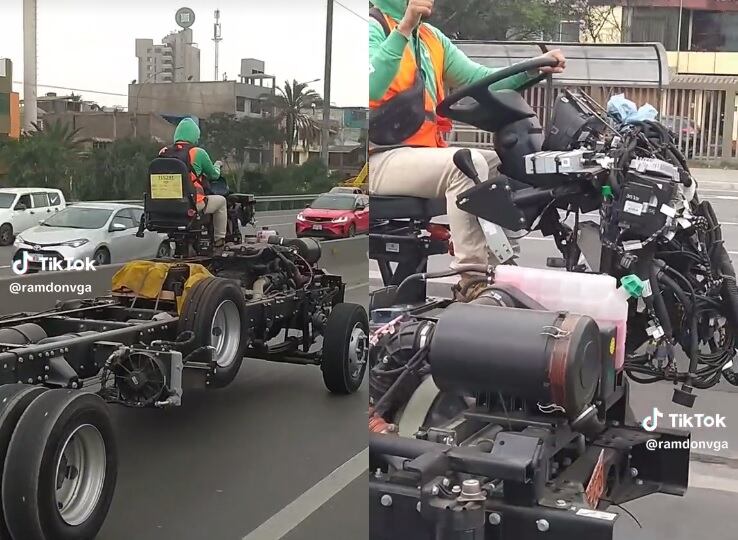 Conductor de vehículo se volvió en viral en redes sociales (foto: captura)