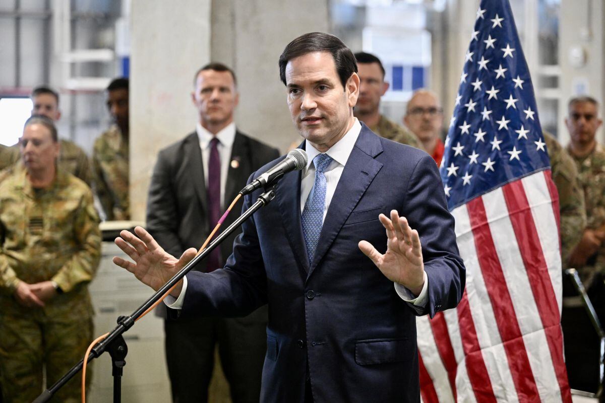 El secretario de Estado de EE. UU., Marco Rubio, visita el Centro de Coordinación Civil-Militar en Jerusalén, Israel, este viernes. Foto:EFE/ David Azagury/Embajada de EE. UU. En Jerusalén