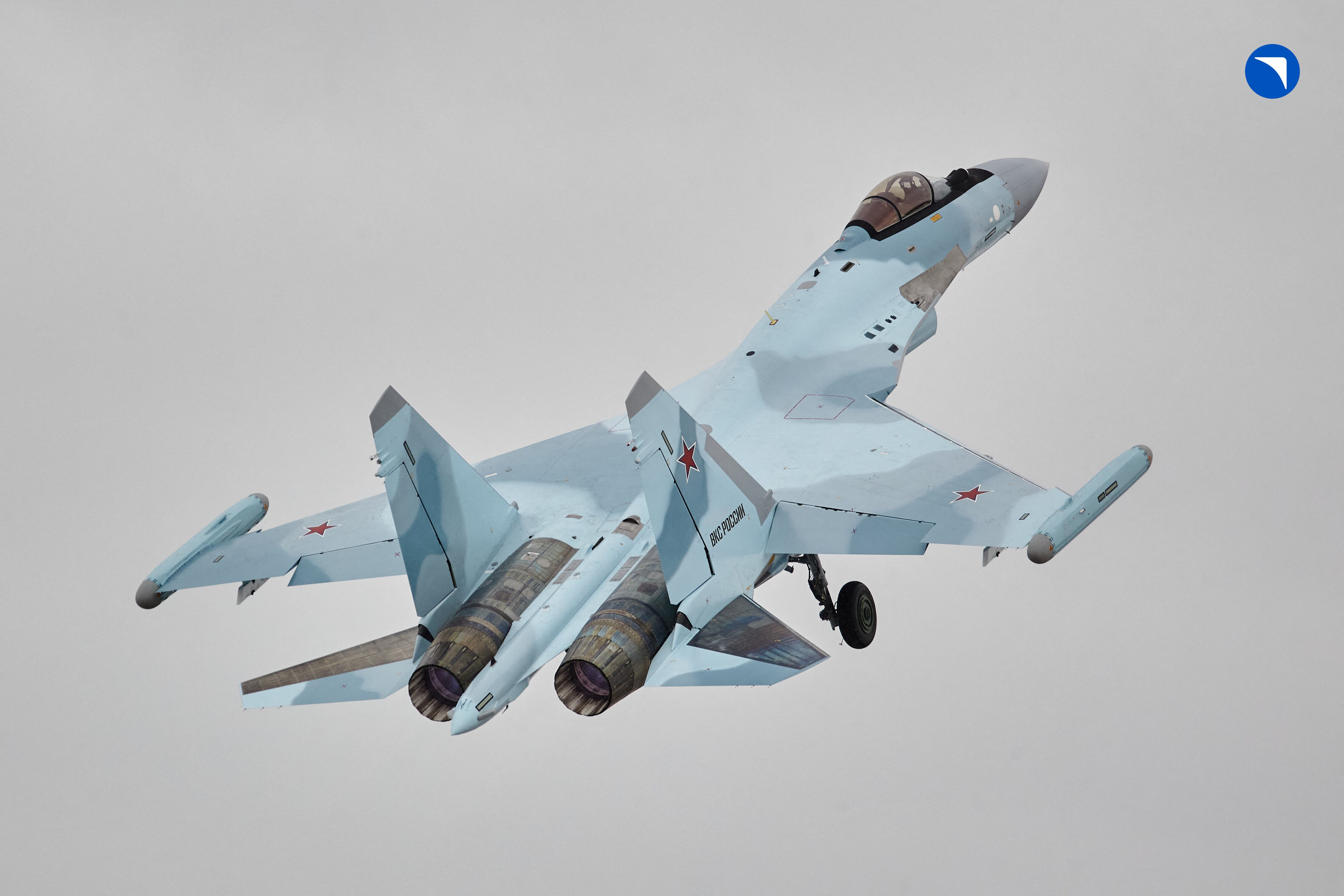 Un avión de combate Sukhoi Su-35S. (Foto de Handout / Corporación de defensa rusa Rostec / AFP)