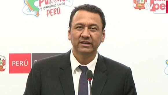 Ángel Manero, titular del Midagri, anunció firma de importante convenio para destrabar el Proyecto Especial Chinecas | Foto: Captura TV Perú