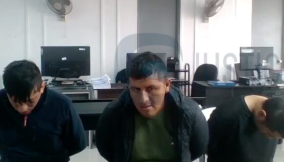 Sujetos fueron detenidos el viernes 24 de mayo en Carabayllo. Foto: captura Justicia TV