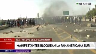 Ica: trabajadores del sector agrario acatan paro indefinido y bloquean el kilómetro 290 de la Panamericana Sur  