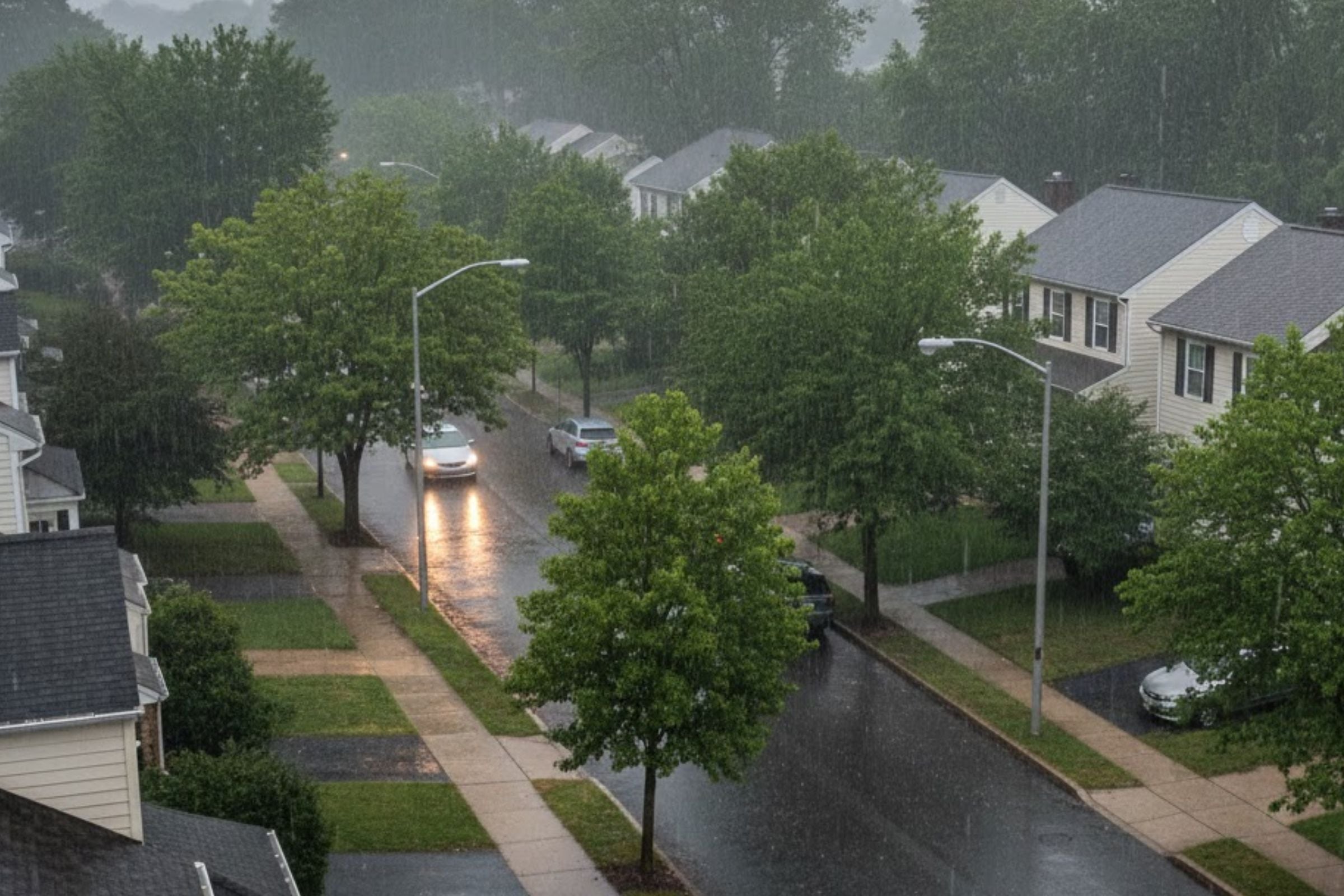 Los pronósticos indican que en ambos días se registrarán lluvias intensas en Nueva Jersey. (Crédito: Imagen creada por El Comercio MAG usando la IA de 'Gemini')
