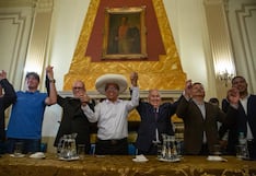 Roberto Sánchez recibe apoyo de George Forsyth, Ricardo Belmont y Alfonso López Chau en conferencia de prensa