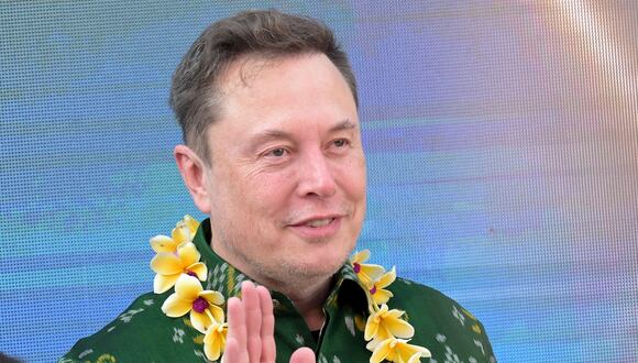 El multimillonario tecnológico Elon Musk hace un gesto en un centro de salud comunitario en Denpasar, en la isla turística de Bali, Indonesia, el 19 de mayo de 2024. (Foto de SONNY TUMBELAKA / AFP)