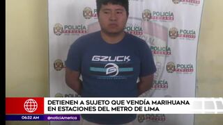 Capturan a joven que vendía marihuana en estaciones del Metro de Lima
