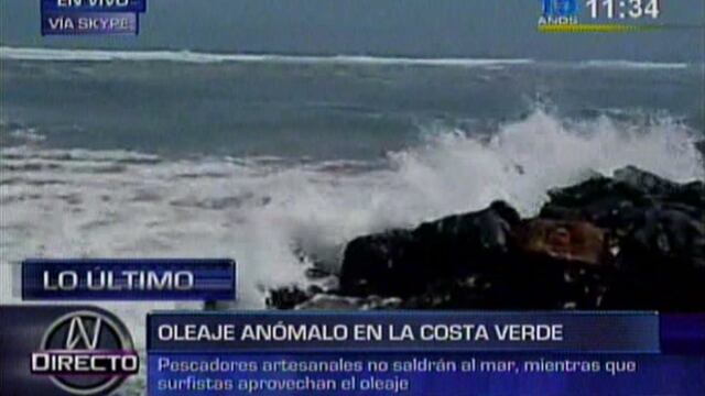 Chorrillos: pescadores suspenden labores por oleajes anómalos