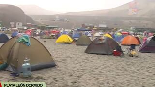 Cañete: decenas de personas acampan en la playa León Dormido por Semana Santa | VIDEO