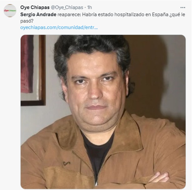 Así informaron los medios el internamiento de Andrade en Madrid (Foto: X)
