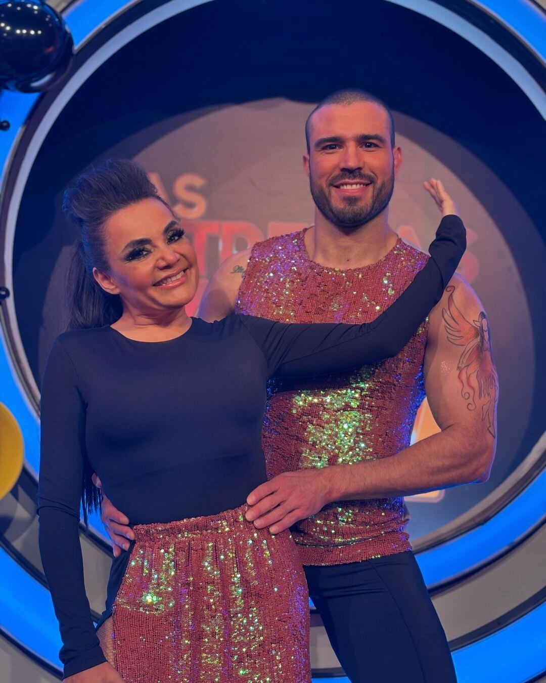 José Luis Verdugo con la actriz Lorena de la Garza, su pareja en "Las estrellas bailan en Hoy" (Foto: Televisa)