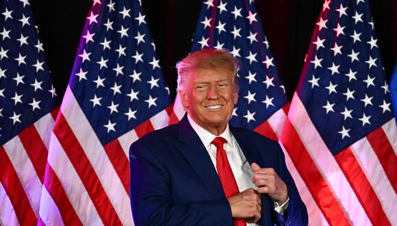 El expresidente de EE. UU. y candidato republicano a la presidencia de 2024, Donald Trump. (Foto de Patrick T. Fallon / AFP)