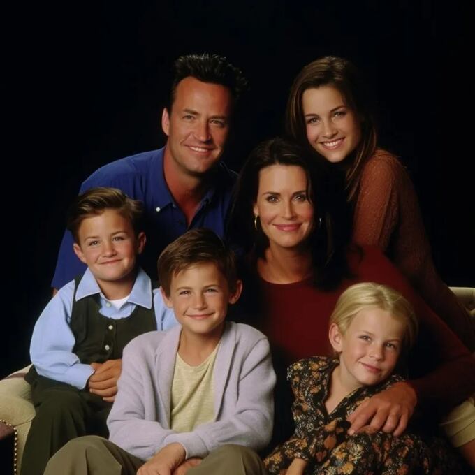 Una IA recrea cómo hubieran sido los hijos de los personajes de la serie Friends.