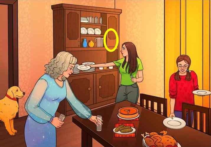 RETO VISUAL | El error en la imagen es que falta una de las manijas en el lado derecho del cajón del mueble de la cocina. | Bright Side