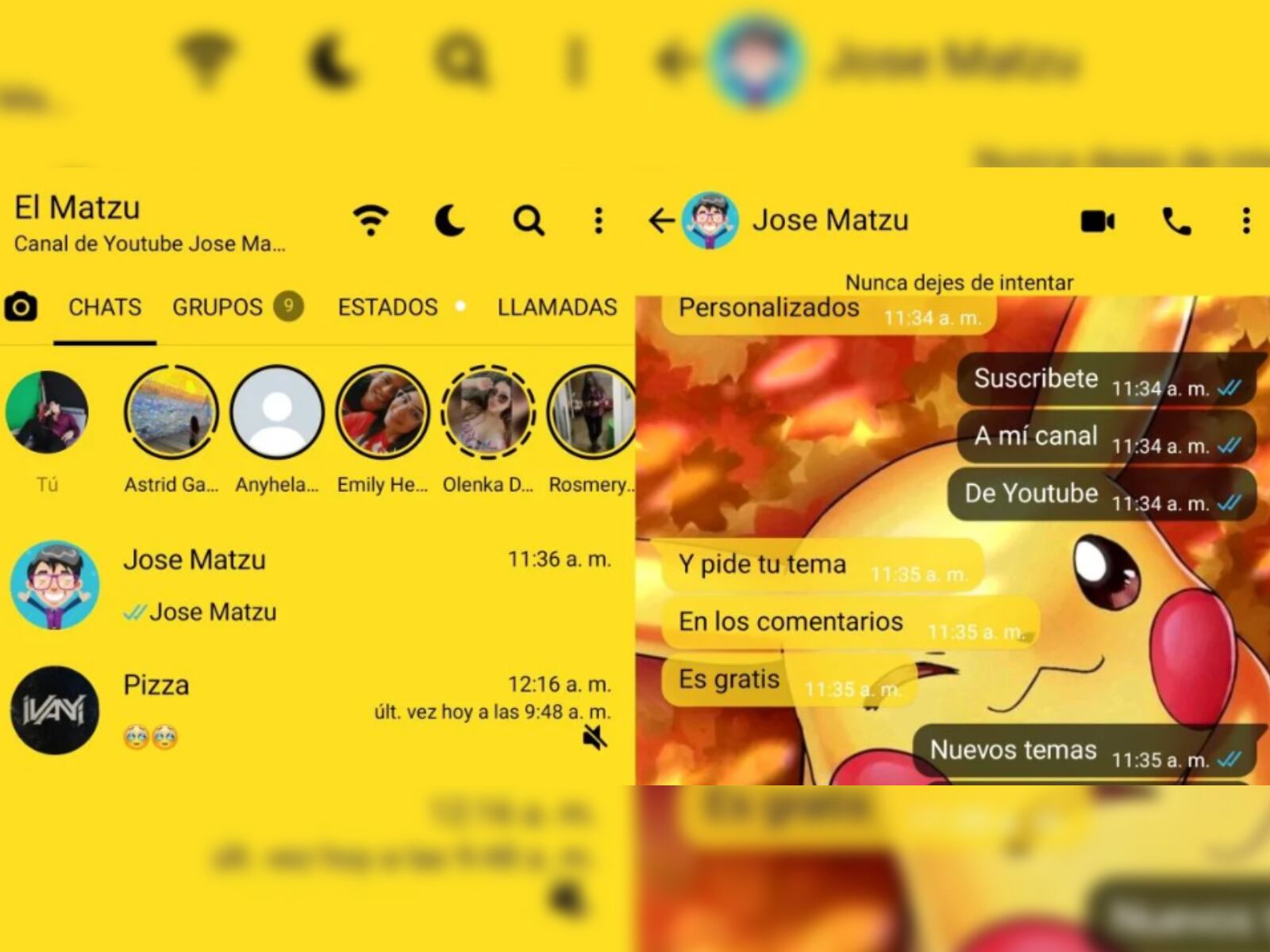 WHATSAPP | Los temas serán de tus videojuegos favoritos, animes, cantantes y famosos, etc. (Foto: josematzu)