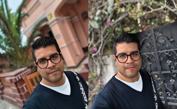 En las fotos de autorretrato con la cámara frontal, se puede graduar la intesidad del efecto bokeh.