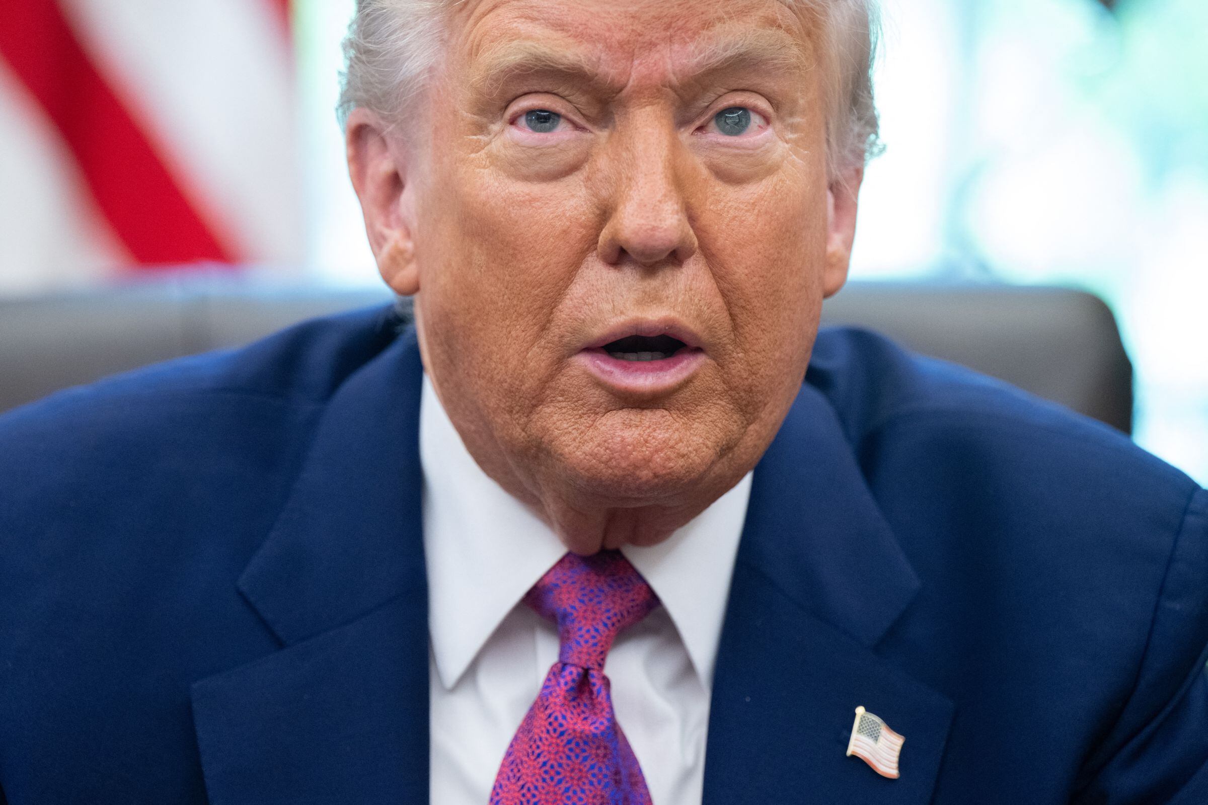 El presidente Donald Trump advierte medidas contra las protestas del 14 de junio (Foto: AFP)