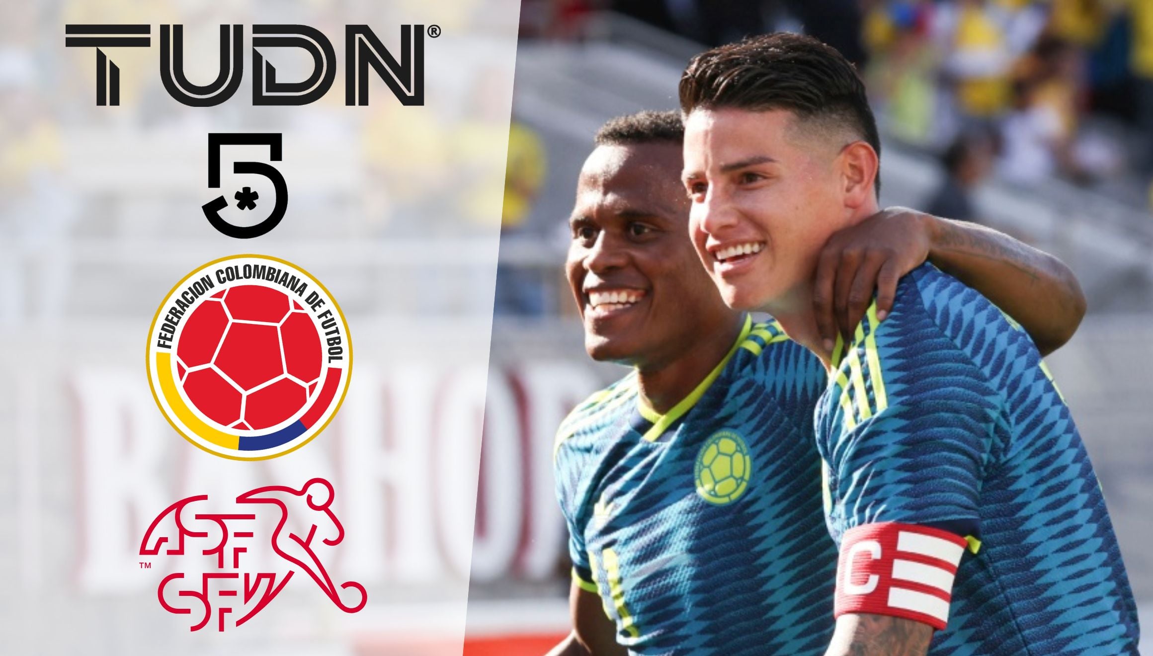 TUDN y Canal 5 transmiten el partido entre Colombia vs. Suiza EN VIVO y EN DIRECTO ONLINE HOY 7 de julio por los octavos de final de la Copa Mundial 2026. (Foto: Composición Gestión Mix)