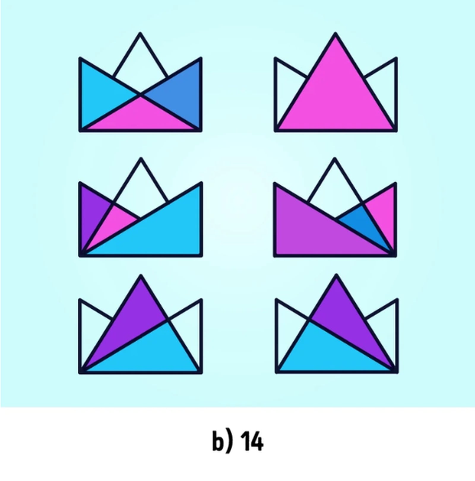 RETO VISUAL | En esta imagen se indica la cantidad exacta de triángulos. (Foto: genial.guru)