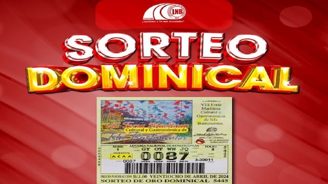Resultados de la Lotería Nacional de Panamá del domingo 28 de abril