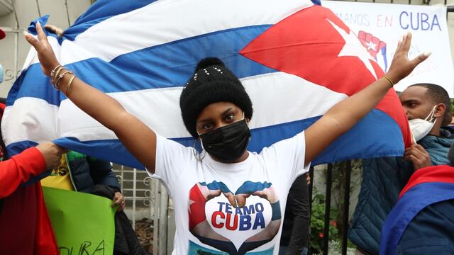 San Isidro: cubanos residentes en Perú protestaron frente a la embajada de su país por segundo día consecutivo | FOTOS 