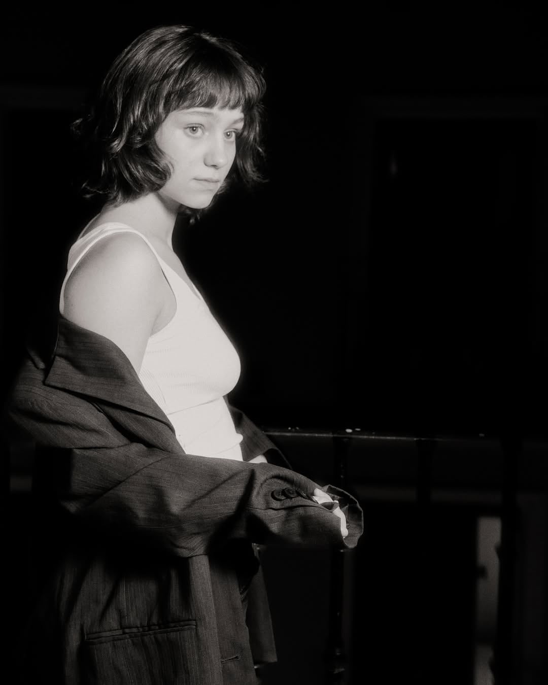 María Romanillos en blanco y negro, bajo el lente de Eduardo de Armiñán (Foto: @maria.romanillos / Instagram)