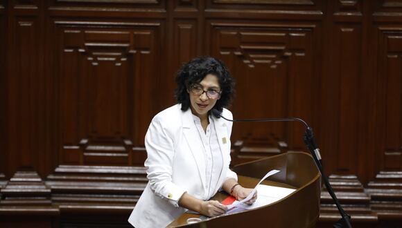 La ministra de Cultura; Leslie Urteaga, fue interprelada por el pleno del Congreso de la República el pasado 14 de marzo. (Foto: Julio Reaño/@photo.gec)