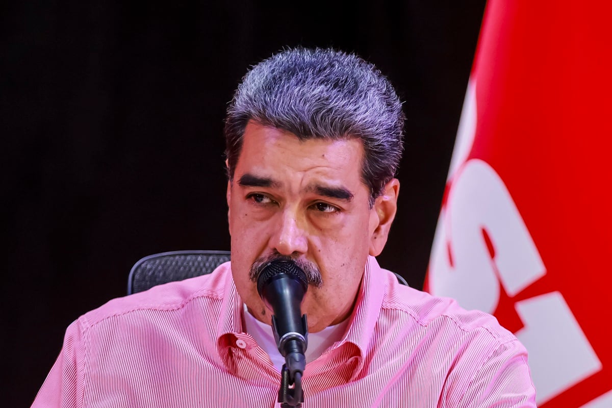 El líder chavista, Nicolás Maduro, hablando durante un acto del Partido Socialista Unido de Venezuela (PSUV), en Caracas, el 10 de noviembre de 2025. (Palacio Miraflores / EFE)