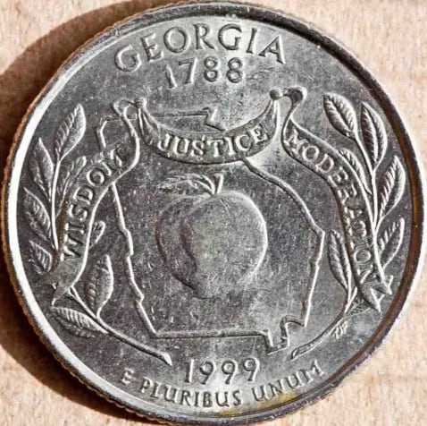 Moneda de Georgia que puede valer hasta USD$10,000 por planchet experimental (Foto: US Coins Guide)