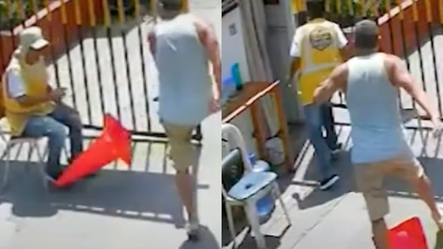 Santa Anita: hombre agredió e insultó a vigilante por mirarlo mal | VIDEO  