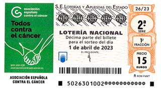 Lotería Nacional: comprobar resultados y décimos del Sorteo Extraordinario de hoy 1 de abril