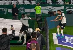 Celebró un gol, saltó una valla y terminó lesionado: la insólita escena que dejó Jacy Maranhao en el Brasileirao | VIDEO