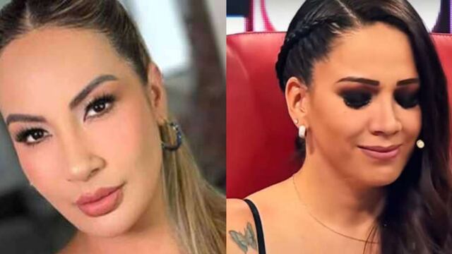 La imagen de Pamela López que compartió en redes mientras Melissa Klug la mencionaba en "El Valor de la Verdad". (Foto: Composición GEC)