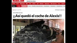 FOTO: así quedó el auto de Alexis Sánchez luego de su “brutal” accidente
