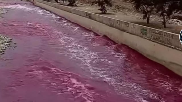 Río Rímac: detectan conexiones clandestinas que habrían vertido sustancia rojiza