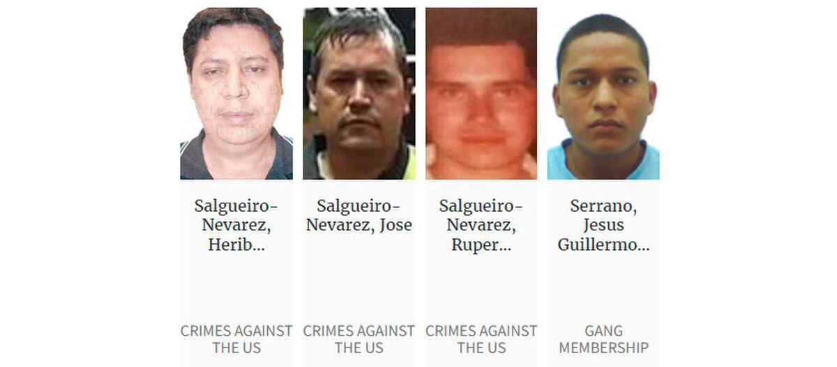 Lista de criminales buscados en Estados Unidos (Foto: ICE)