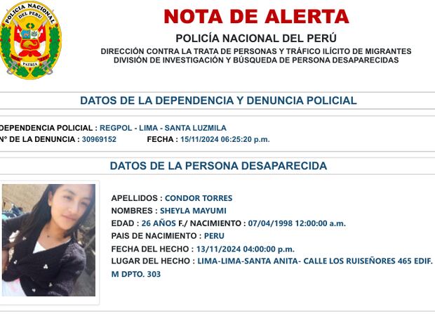 Nota de alerta.