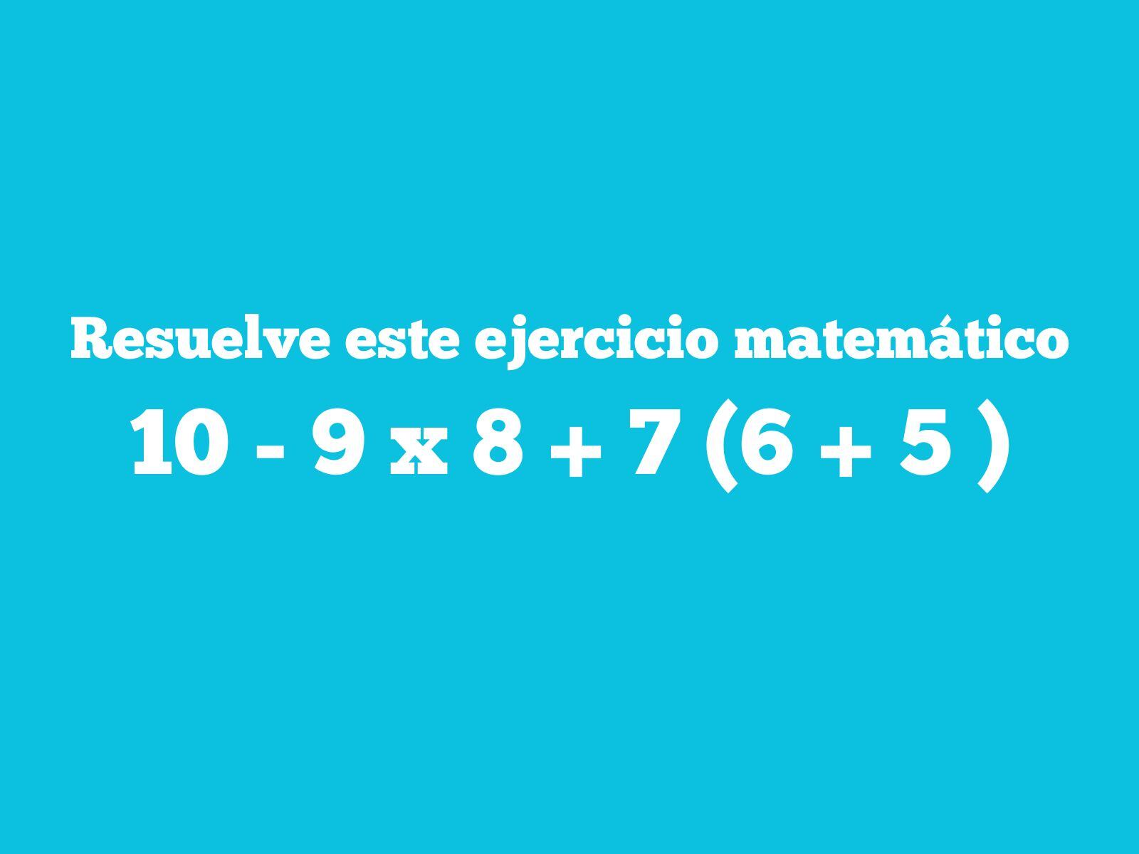 Reto matemático: Tienes que descubrir la forma más eficiente para obtener el resultado del ejercicio. (Creación: Mag)