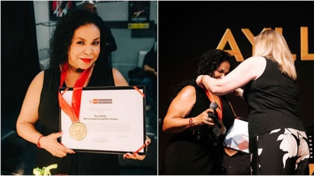 Eva Ayllón recibe Medalla de Honor de la Cultura durante la segunda función de “Con guitarra y cajón”