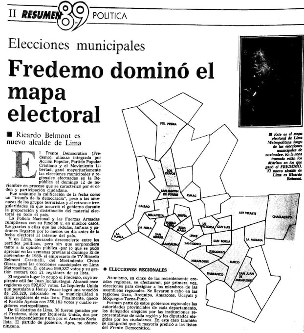 Foto: Archivo Histórico de El Comercio / 1 de enero de 1990.