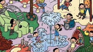 ¿Eres capaz de encontrar el lápiz en la escena del patio de recreo?