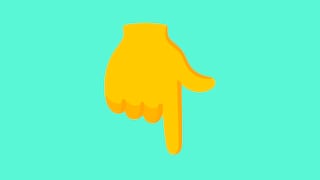 Qué significa el emoji de la mano que señala hacia abajo en WhatsApp
