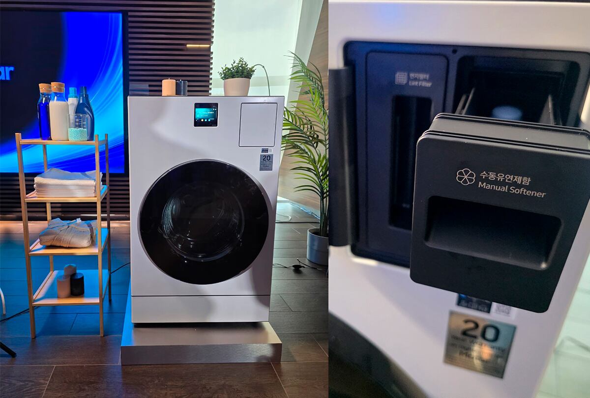 Lavaseca Bespoke AI y su dispensador de líquidos.