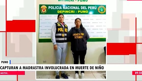 Erika Jennifer Condori Alarcón, una mujer de 26 años, fue detenida por la Policía al ser sospechosa de matar a golpes a su hijastro de 5 años. (Foto: TV Perú Noticias)