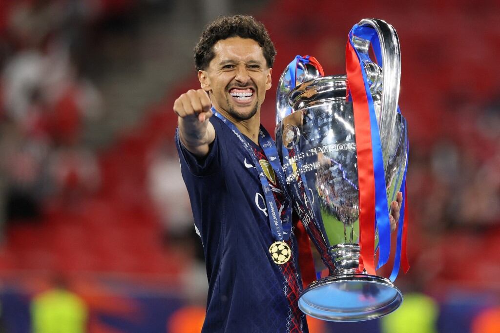 Marquinhos, el líder del PSG, presume su segunda Champions League. (Photo by Odd ANDERSEN / AFP)